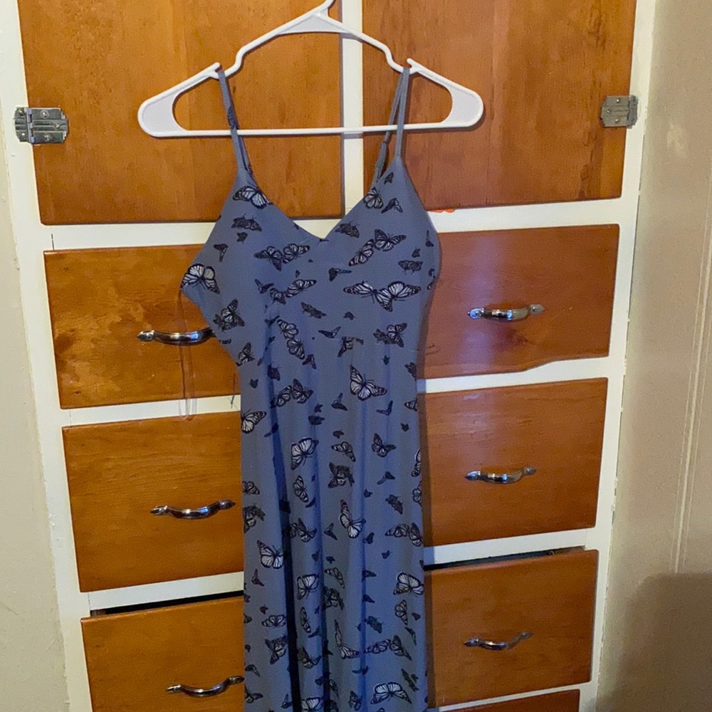 Floor length butterfly dress